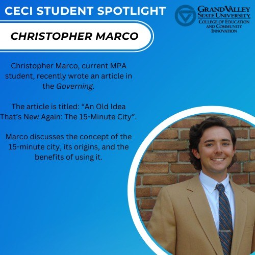 Christopher Marco, current MPA student, recently wrote an article in the Governing Spotlight